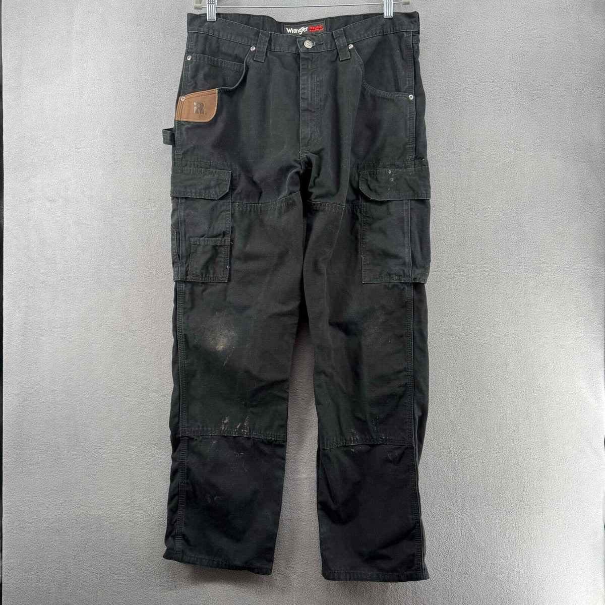 wrangler RIGGS ダブルニー　ワークパンツ　ブラック リップストップ Wrangler Riggs Workwear Ranger Double Knee Pants Mens 36x32