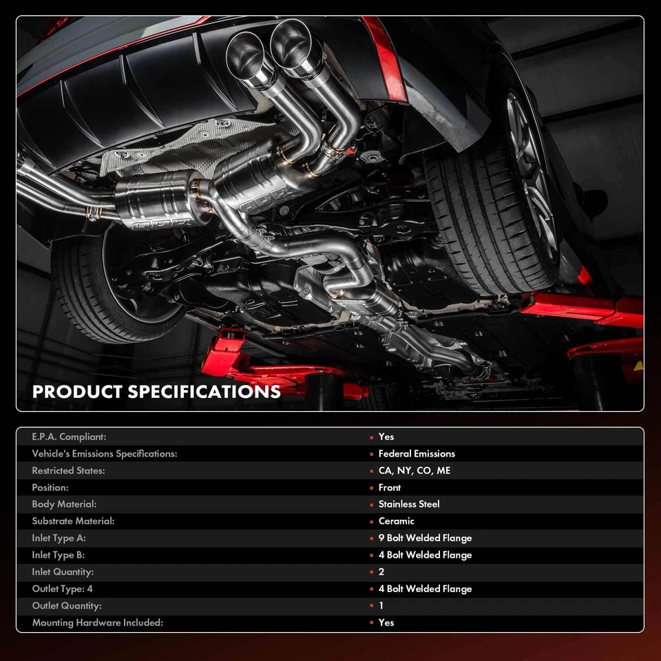 Front Side Catalytic Converter for Hyundai Elantra 1998-2003 Tiburon 98-01 03-06 - Image 3 of 4