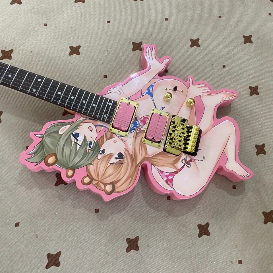 漂亮女孩 6 弦电吉他带红木指板和金色五金件 — 第 2/4 张图片