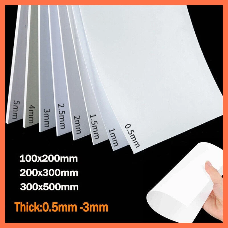ABS Kunststoffplatte -Weiße -Stärken 0,5mm 1, 1,5,2 ,3 ,4, 5mm Kunststoffplatte - Bild 3 von 4