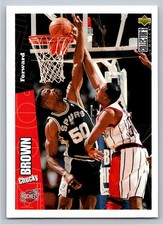 1996-97 Upper Deck Collector's Choice Chucky Brown #62 Houston Rockets Card