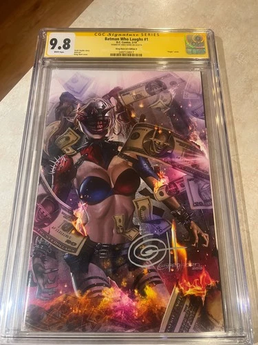 Batman Who Laughs #1 CGC 9.8 Graded Comic Book - Signed by Greg Horn - Cover D