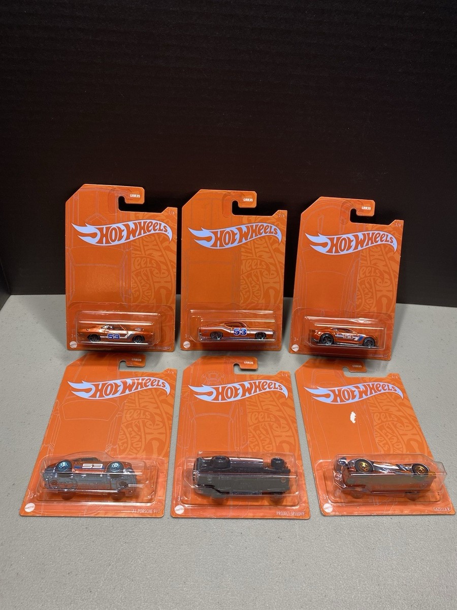 Complete set Of 6 Hot Wheels 53rd Anniversary Orange Chase Gazella