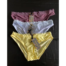 3 PAIR SEVEN TIL MIDNIGHT FRENCH CUT BIKINI PANTIES LINGERIE SIZE 4X NEW