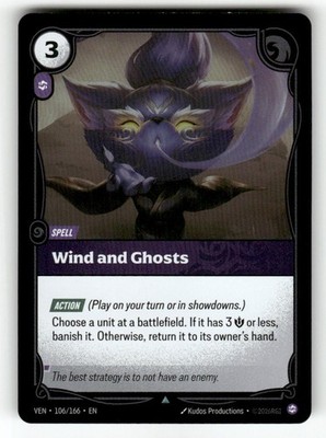 Wind and Ghosts 106/166 Uncommon Vendetta Riftbound Near Foil Mint