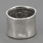 Vintage Silpada Sterling Silver Hammered Cuff Wide Band Ring R0723 Size 5.75