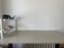 IKEA trotten Computer Desk White/Black Metal & Particle Board 120x70x72cm