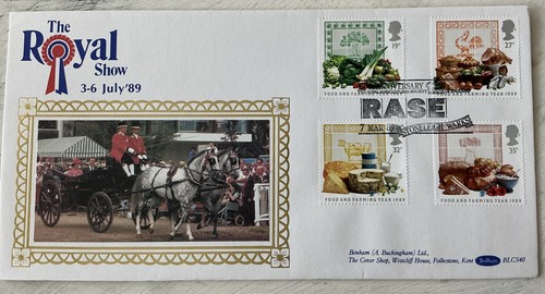 GB QEII 1989 Food And Farming Benham FDC RASE Stoneleigh Warks SHS Cat £10+ - Picture 1 of 3