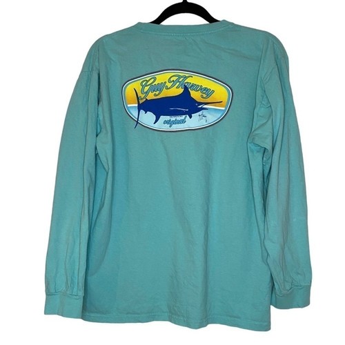 T-shirt homme Guy Harvey XXL bleu manches longues équipage