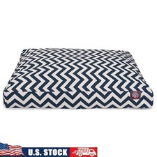 Washable Dog Bed Non Slip Rectangle W/ Removable Cover Comfy Pet Crate Bed New