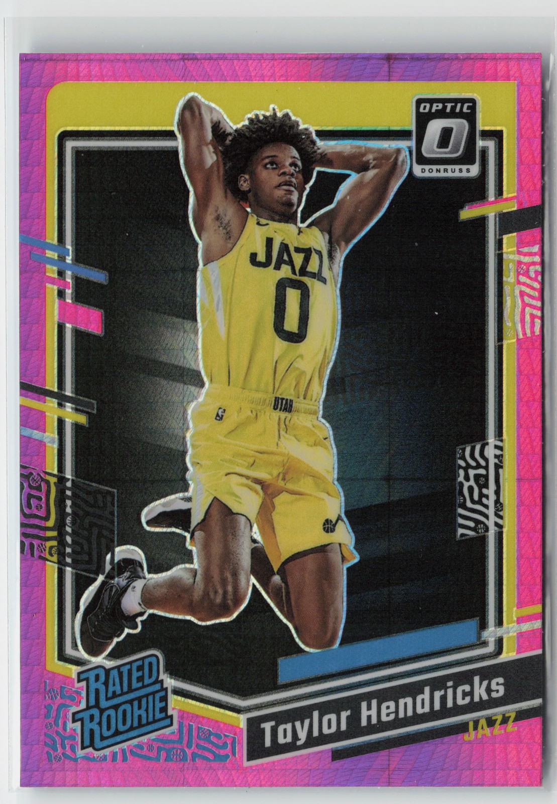 2023-24 Donruss Optic #233 Taylor Hendricks Hyper Pink