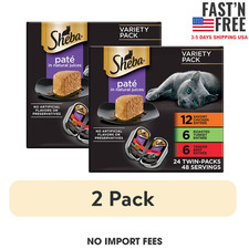 2 pack Sheba Perfect Portions Variety Pack Wet Cat Food Pate, 2.6 oz Twin-Pack