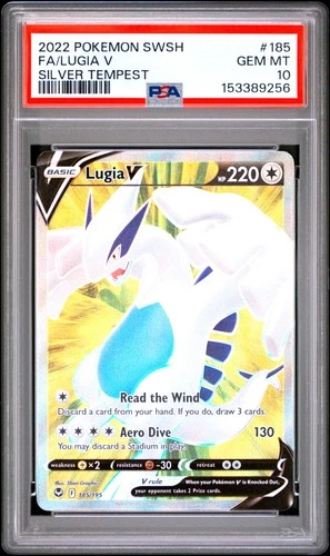 POKEMON LUGIA V 185/195 SILVER TEMPEST 2022 PSA 10