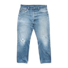 Vintage 90s Levi's 501 Jeans Mens 34x30 Actual USA Made Distressed Button Fly