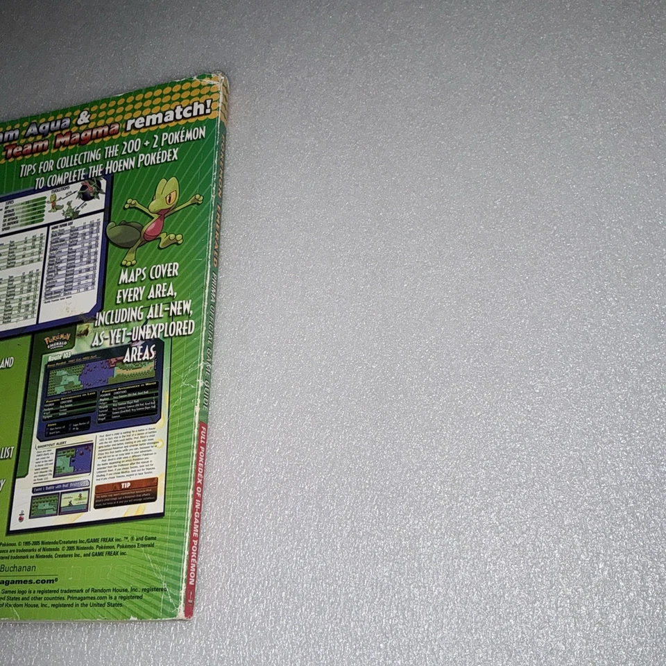 Nintendo POKEMON EMERALD PRIMA Official Game Guide Gameboy gc used rare  - Image 3 of 4