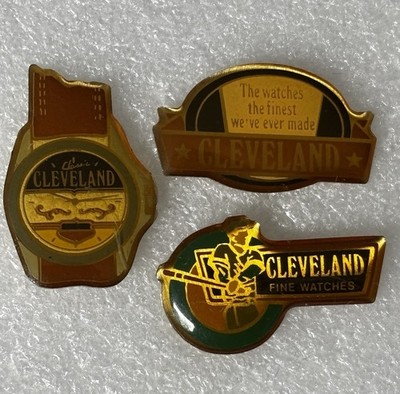 Konvolut X 3 Pin s Uhr Cleveland Baseball The Watches The Finest We ve Ever Made