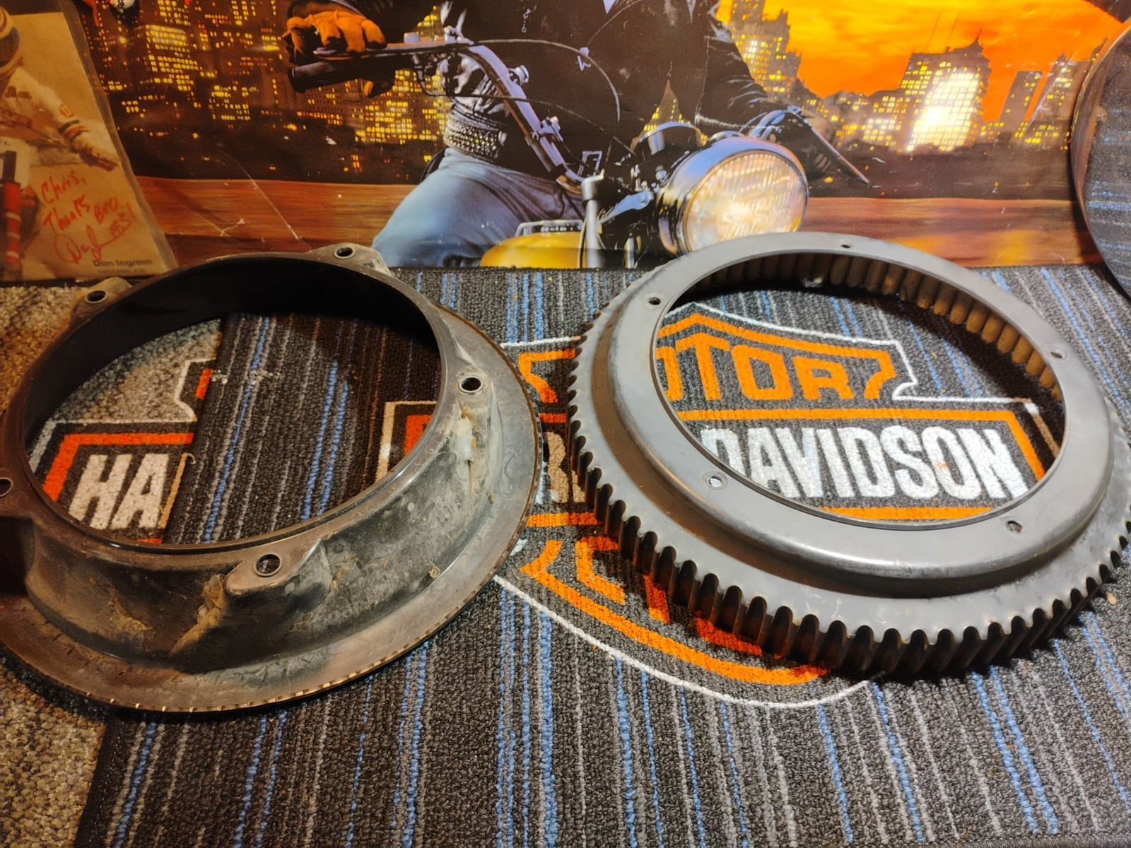 2001 BUELL BLAST P3 REAR DRIVE BELT PULLEY W/ PULLY SHEILD