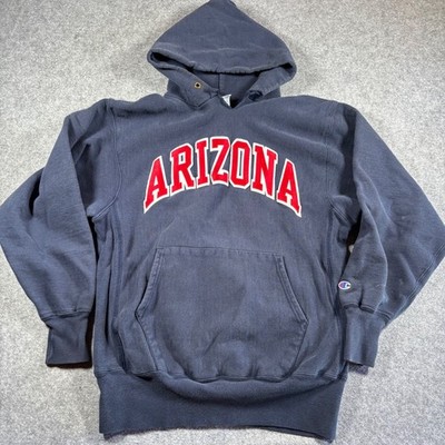 Vintage Champion Reverse Weave Arizona Hoodie Navy Blue XL Made in USA 90s