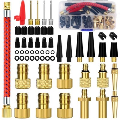 54 Stück Fahrradventil Adapter Set, Französisches Ventil Adapter mit S