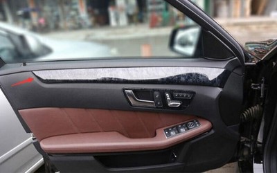 Fit For Benz E-Class 14-2015 Black Wood Grain Inner Door Panel Trim Cover Strip