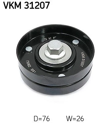 SKF Umlenk-/Führungsrolle, Keilrippenriemen Mitte u.a. für SEAT, SKODA, VW - Bild 1 von 2