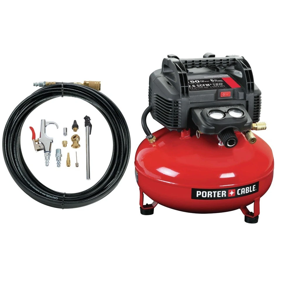 Porter-Cable PXCM2002-WK 6 gal 150 PSI Air Compressor w/ 13-PC Accessory Kit New