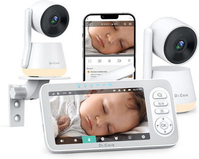 Dr.Care Lumiview plus Smart Wifi Baby Monitor with 2 Cameras - 5.5'' 1080P Split 