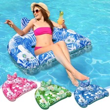 Pool Floats, 3 Packs Inflatable Pool Floats, Pool Floating Chairs with
