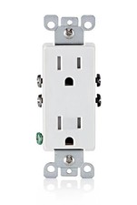 Modern Tamper-Resistant Decorative Outlet   15A 125V Residential Grade Wall
