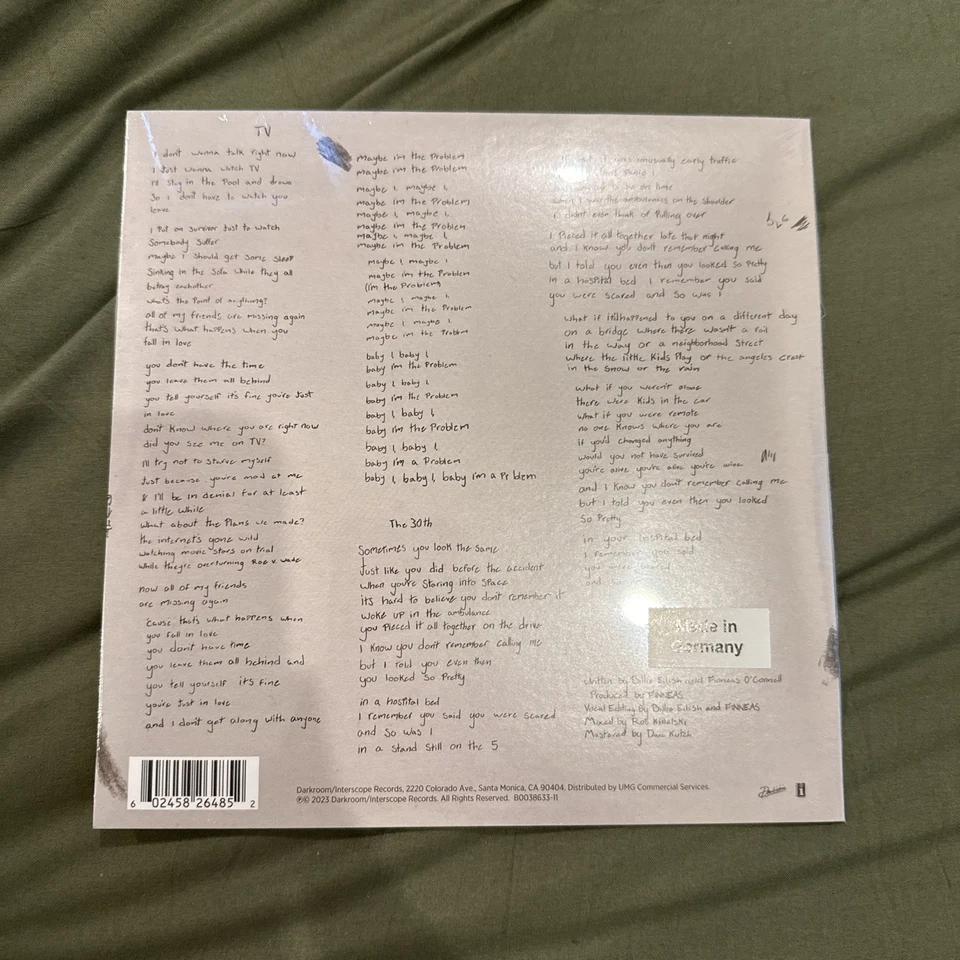 Billie Eilish Guitar Songs – TV / The 30th Green Vinyl 7" Single NEW RSD Rare Foto 2 de 2