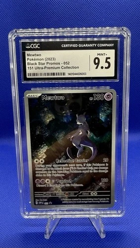 Pokemon 2023 Mewtwo 052 Holo Promo Card Scarlet & Violet 151 Series UPC CGC9.5