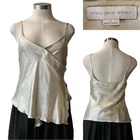 STELLA McCARTNEY Cream Pebble Silk Asymmetrical Cami/Tank 40/10-12Aust/6-10US