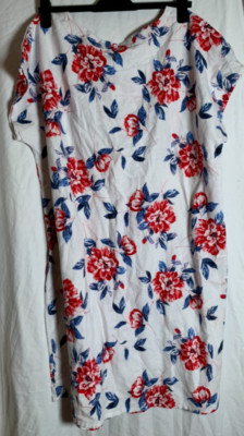 Bonmarche rot-weißes Kleid mit Blumenmuster, UK-Größe 18