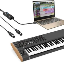 LEKATO 6.5ft 16 Channels MIDI Cable MIDI to USB Cable MIDI USB Cable