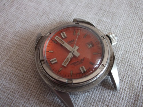 Philip Watch caribbean BOY DIVER 1000 mt 3300 fts ORANGE DIAL Automatic Funziona - Foto 12 di 13
