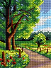 Orchidea Gobelin canvas for halfstitch without yarn Four season - Summer 3468F