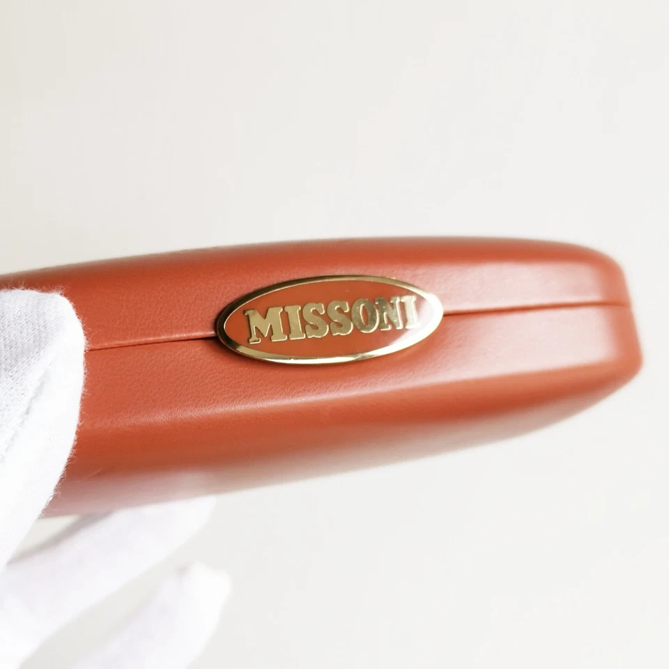 fodero occhiali da sole custodia MISSONI sunglasses case astuccio vintage gold - Immagine 2 di 4