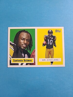 SANTONIO HOLMES 2006 TOPPS TURN BACK THE CLOCK FOOTBALL CARD # 14 H8689