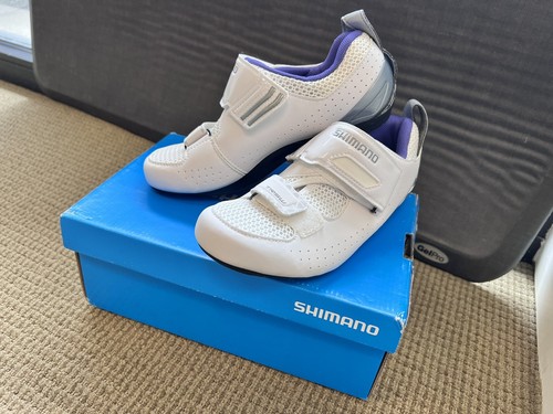 Shimano TR5 SH-TR500-W Triatholon Road Shoes Womens EUR 37 US 5.5 White
