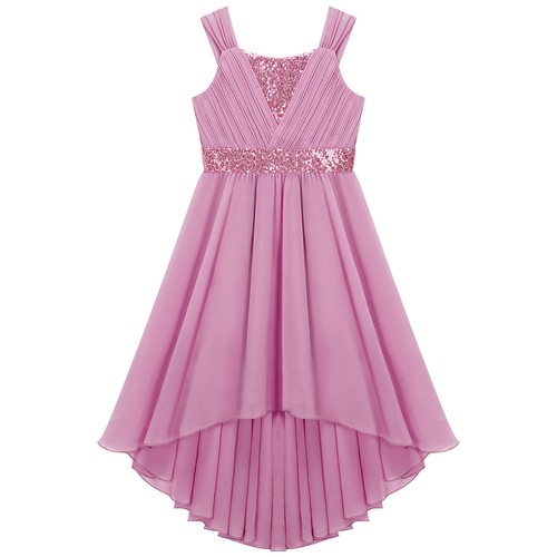 DE Mädchen Glitzer Festkleid Blumenmädchenkleider Prinzessin Kleider Partykleid - Bild 5 von 76