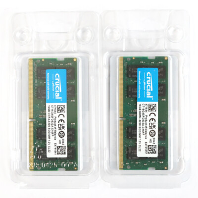 CT16G4SFD832A Crucial DDR4 16GB 3200MHz PC4-25600 SODIMM Laptop