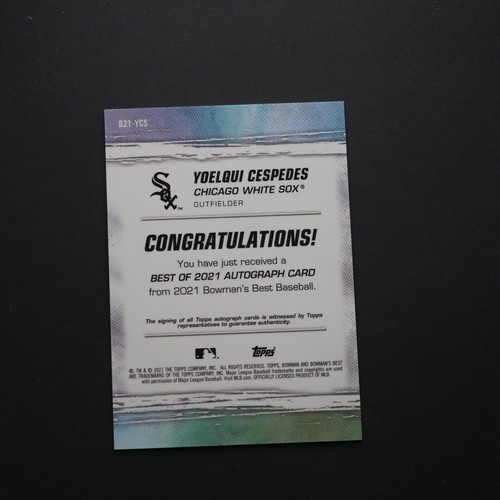 2021 Bowman's Best - Best of 2021 Autographs Yoelqui Cespedes #B21-YCS (AU, RC) - Bild 2 von 2