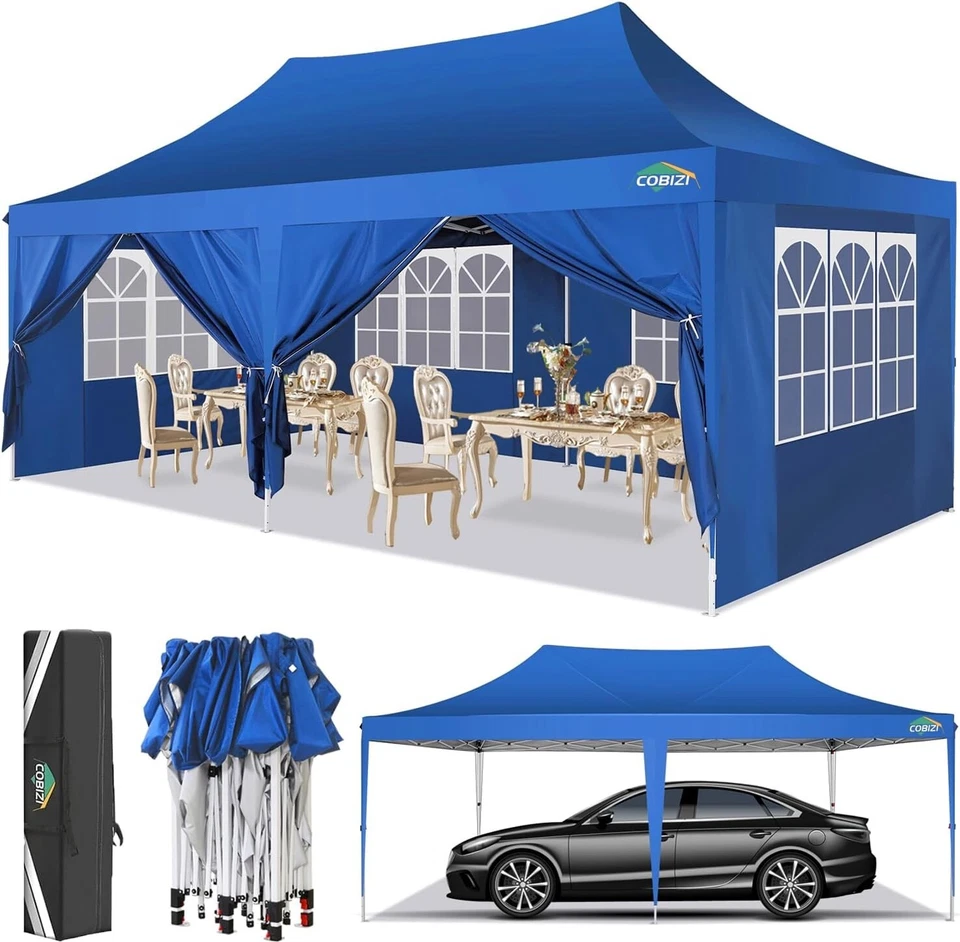 COBIZI Faltpavillon 3x6 Pop up Pavillon Wasserdicht Partyzelt Faltbar Gartenzelt