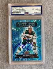 MINNESOTA WILD- MATT BOLDY AUTOGRAPH 2022-23 UPPERDECK DAZZLERS INSERT PSA SLAB