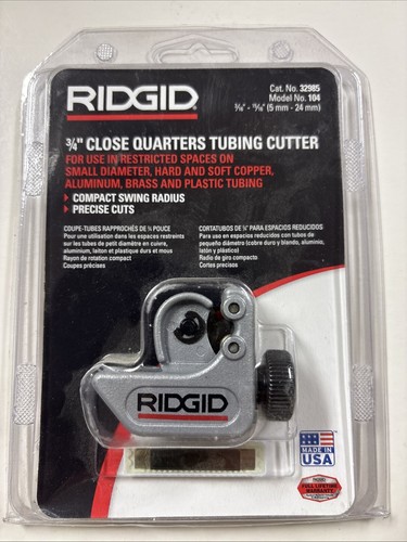 Ridgid 1/4 Zoll bis 1-1/8 Zoll 104 Close Quarters Schlauchschneider