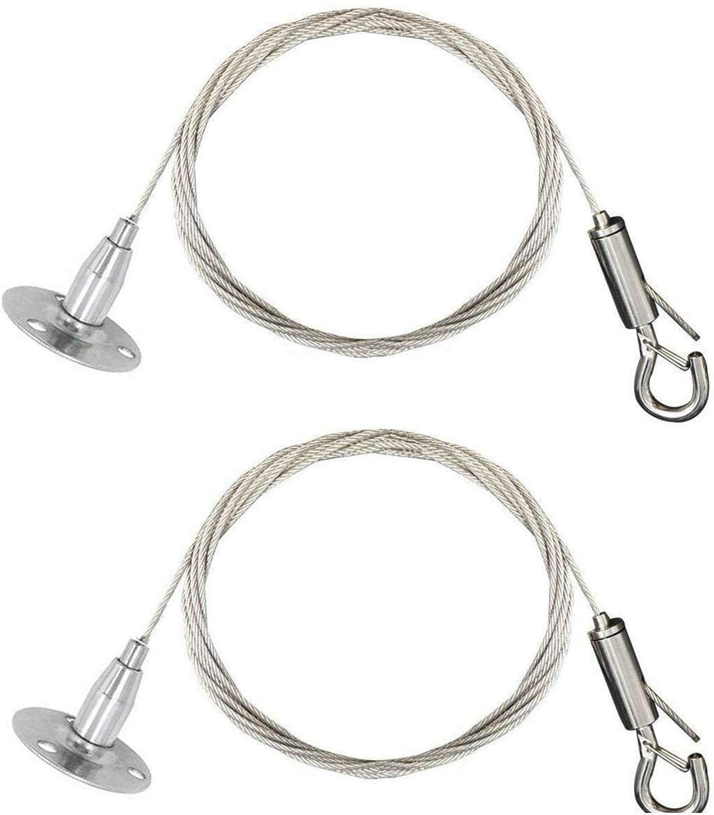 2x Wall Mount Wire Suspension Cable Hanging Wire for Picture Photo