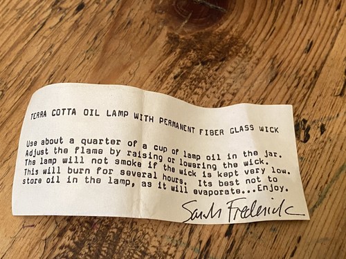 Lot de 2 vases lampe à pétrole Sarah Frederick terre cuite atelier art poterie fait main - Photo 15/15