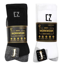 CTL® 5-15 Pairs Men's Heavy Duty Work Socks Warm Thick Heel and Toe  4-8 & 6-11
