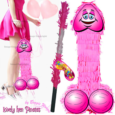 Hen Do Smash Piñata Junggesellenmädchen Abend Braut Party Schwanz Junggesellinnenabschied