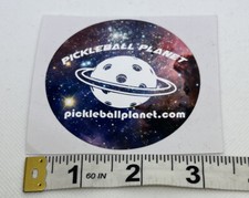 1 Sticker - Pickleball Planet - Sports Decal - Summer Sports - 3 In Across